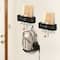 NEX™ Black Wall Mount Mail Sorter & 5 Hook Key Organizer, 2ct.